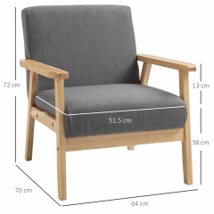 Scaun de bucătărie cu brațe 64 x 70 x 72 cm | gri č.3