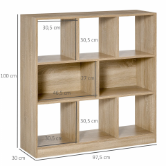 Raft cu trei niveluri 97.5x30x100 cm | culoare naturală č.3