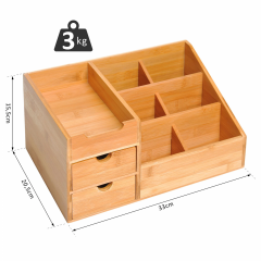 Cutie de birou cu 2 sertare 33x20,5x15,5 cm | culoare naturală č.3
