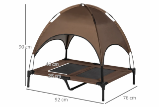 Șezlong pentru câini, cu copertină 92x76x90 cm | cafea č.2