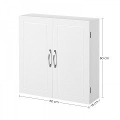 Dulap suspendat pentru baie 60 x 18 x 60 cm | alb mat č.2