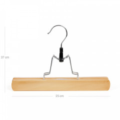 Umerașe din lemn pentru pantaloni 12 bucăți | culoare naturală č.2