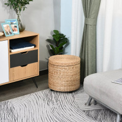 Taburet cu depozitare Ø43x43 cm | kaki