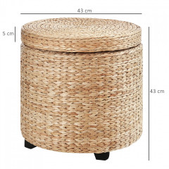 Taburet cu depozitare Ø43x43 cm | kaki č.3