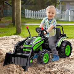 Excavator electric pentru copii, cu lopată | verde č.1