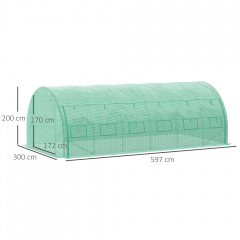 Solar de grădină cu folie 6x3x2 m | verde č.3