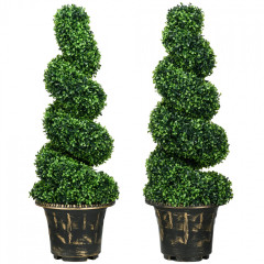 Set 2 buxusuri artificiale cu ghiveci | 90 cm č.2