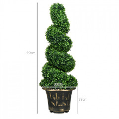 Set 2 buxusuri artificiale cu ghiveci | 90 cm č.3