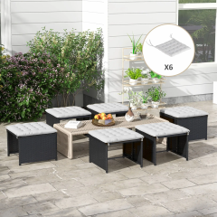 Perne pentru scaune 40 x 40 x 4 cm 6 bucăți | gri č.1