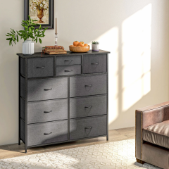 Comoda cu 10 sertare 100 x 30 x 100 cm | negru č.1