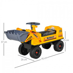 Excavator de jucărie pentru nisip 70 x 26 x 37 cm | galben č.3