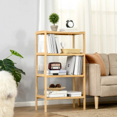 Raft din bambus 4 niveluri 62x33x112 cm | culoare naturală