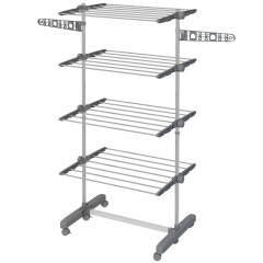 Uscător metalic mobil 4 niveluri 142 × 55 × 172 cm| gri č.2