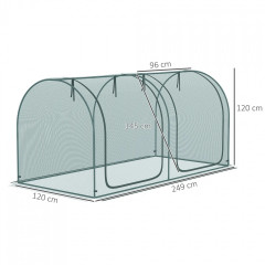 Solar de grădină cu folie 2,49 x 1,2 m | verde închis č.2