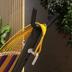 Suport pentru hamac 285 x 125 x 110 cm | negru č.2