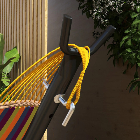 Suport pentru hamac 285 x 125 x 110 cm | negru č.2