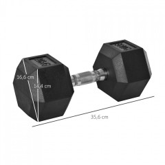 Ganteră hexagonală 20 KG | negru č.2