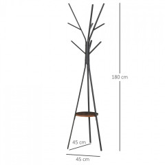 Cuier pentru haine 180 cm | negru č.2