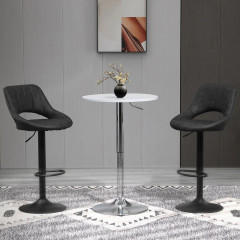 Scaune de bar 2 bucăți 44 x 49 x 90-110 cm | gri č.1