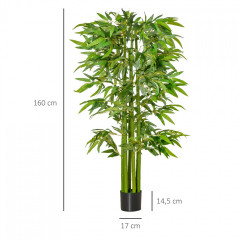 Bambus artificial cu ghiveci 160 cm | verde č.3