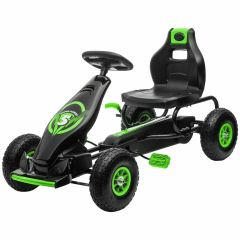 Motocart cu pedale pentru copii 121 x 58 x 61 cm | verde + negru č.2