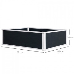 Strat înălțat de grădină 100x80x30 cm | gri č.2