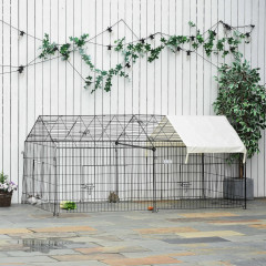 Țarc metalic pentru rozătoare 220 x 103 x 103 cm | bej și negru č.1
