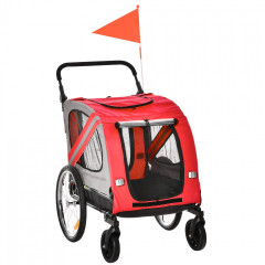 Cărucior pentru biciclete 2in1 140 cm x 72,5 cm x 108 cm | roșu č.1