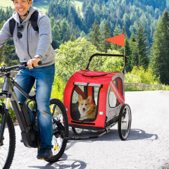 Cărucior pentru biciclete 2in1 140 cm x 72,5 cm x 108 cm | roșu č.2