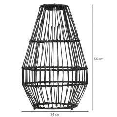 Lampă de grădină cu senzor de lumină 34 x 34 x 56 cm | negru č.3