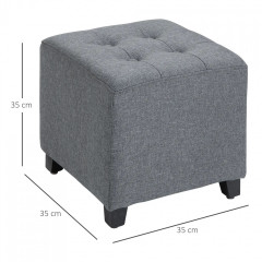 Taburet matlasat 35 x 35 x 35 cm | gri č.3