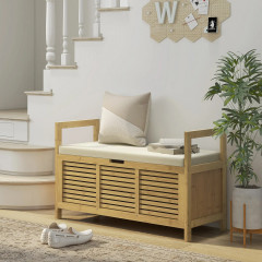 Bancă cu spațiu de depozitare 100x40x60 cm | culoare naturală č.1