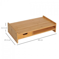 Suport monitor 49x25,5x11,5 cm | culoare naturală č.3