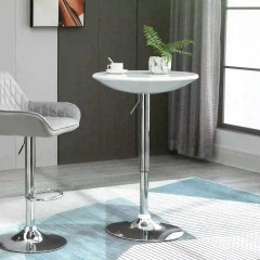 Masă de bar reglabilă Ø61 x 76-97 cm | alb č.1