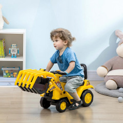 Excavator pentru copii, cu lopată | galben + negru č.1