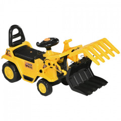 Excavator pentru copii, cu lopată | galben + negru č.3