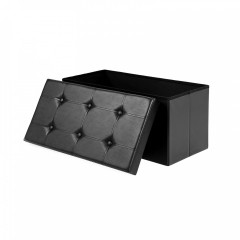 Bancă cu spațiu de depozitare 76 x 38 x 38 cm | Negru č.3