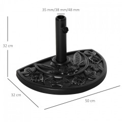Suport pentru umbrelă de soare, pentru diametrul Ø35/38/48mm | negru č.3