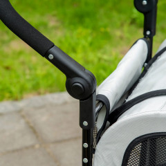 Cărucior pentru câini de talie medie 107x67x102 cm | gri și negru č.2
