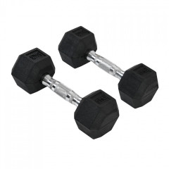 Gantere hexagonale 2x5 KG | negru č.1