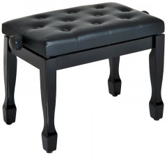 Bancă pentru pian 64x35x45-55 cm | negru č.2