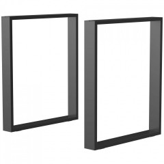 Set picioare de masă 72 x 8 x 60 cm | negru č.1