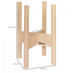 2 suporturi pentru flori 24 x 24 x 35,4 cm | culoare naturală č.2