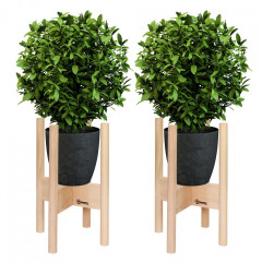 2 suporturi pentru flori 24 x 24 x 35,4 cm | culoare naturală č.1