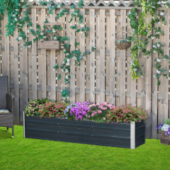Jardinieră de grădină XXL 183x47x40cm | gri č.1