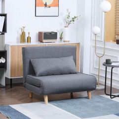 Canapea extensibilă single 95x95x80 cm | gri č.1