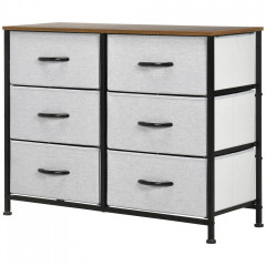 Comoda cu 6 sertare 80 x 30 x 62,5 cm | gri č.1