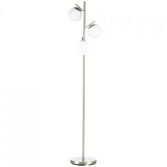 Lampadar cu 3 abajururi din sticlă | argintiu č.1