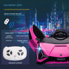 Mașină electrică pentru copii, cu telecomandă 108 x 62 x 40 cm | roz č.3