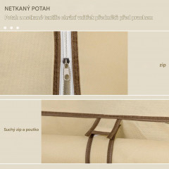 Dulap din material textil 125x43x162,5 cm | bej č.3